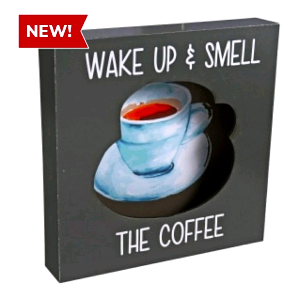 ☕ NEW "Wake Up & Smell the Coffee" Home Decor